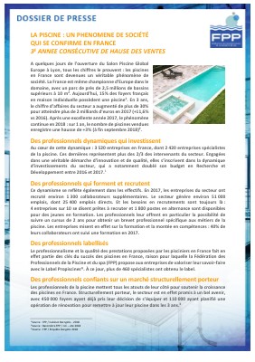 Dossiers de presse - La Fédération des Professionnels de la Piscine et ...