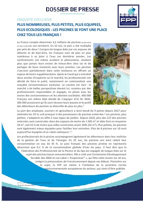 Dossiers de presse - La Fédération des Professionnels de la Piscine et ...