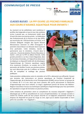 Communiqués de presse - La Fédération des Professionnels de la Piscine ...