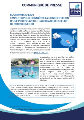 Communiqués de presse - La Fédération des Professionnels de la Piscine ...